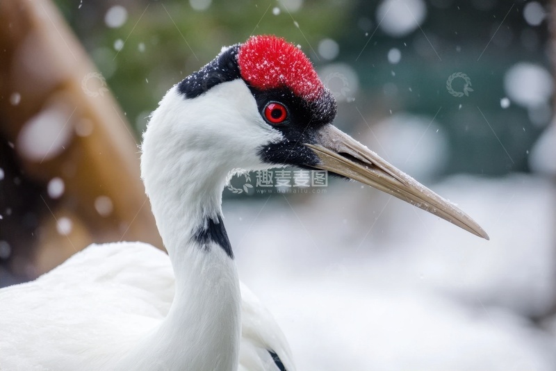 高清大图下载【趣麦麦图】丹顶鹤特写摄影