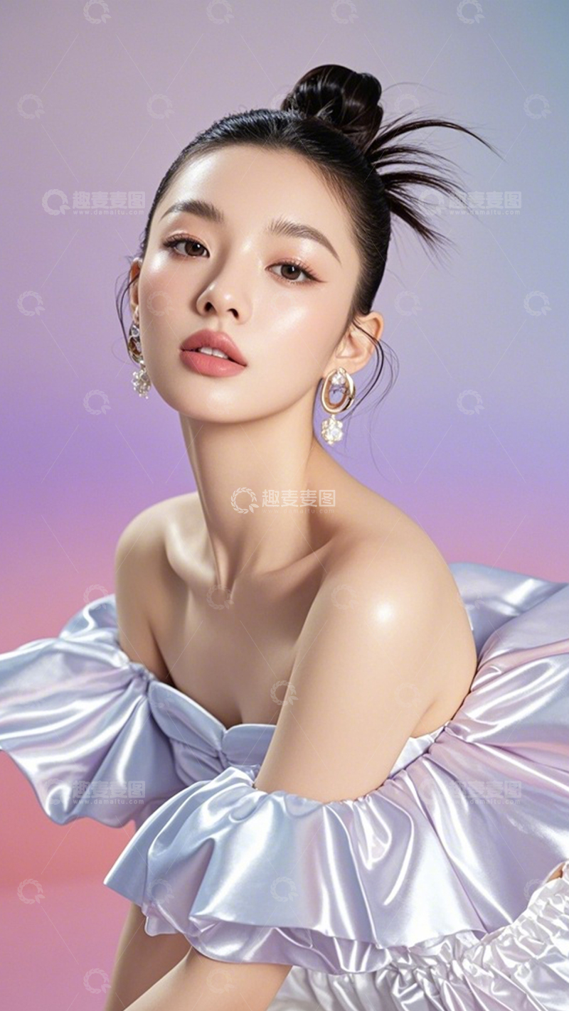 高清大图下载【趣麦麦图】幻彩裙装柔美时尚1