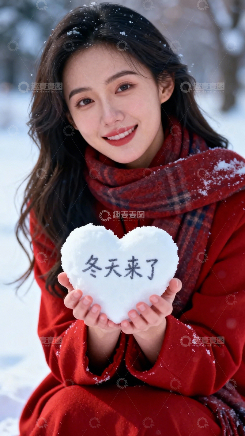 高清大图下载【趣麦麦图】红装雪心明媚治愈3