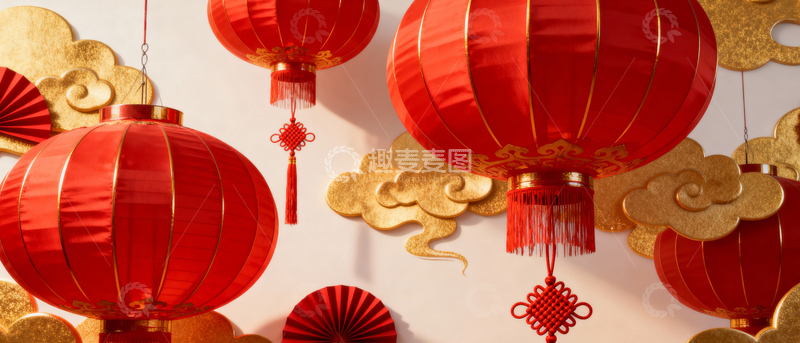 高清大图下载【趣麦麦图】新年元旦春节背景_宽屏032