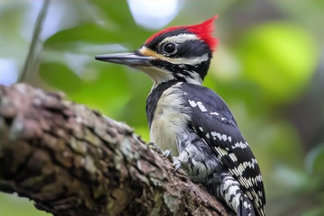 树干上的啄木鸟