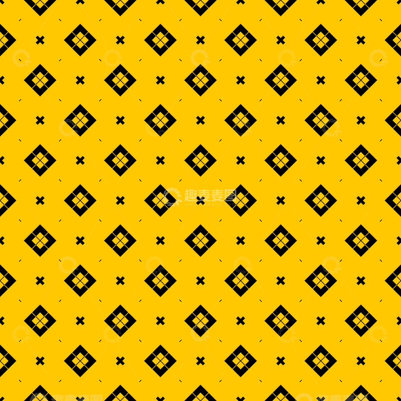 源文件下载【趣麦麦图】黄黑几何花纹背景图2