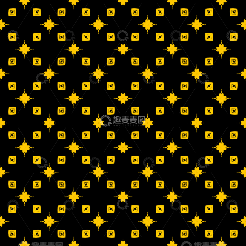 源文件下载【趣麦麦图】黄黑几何花纹背景图19