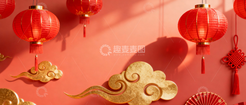 高清大图下载【趣麦麦图】新年元旦春节背景_宽屏022