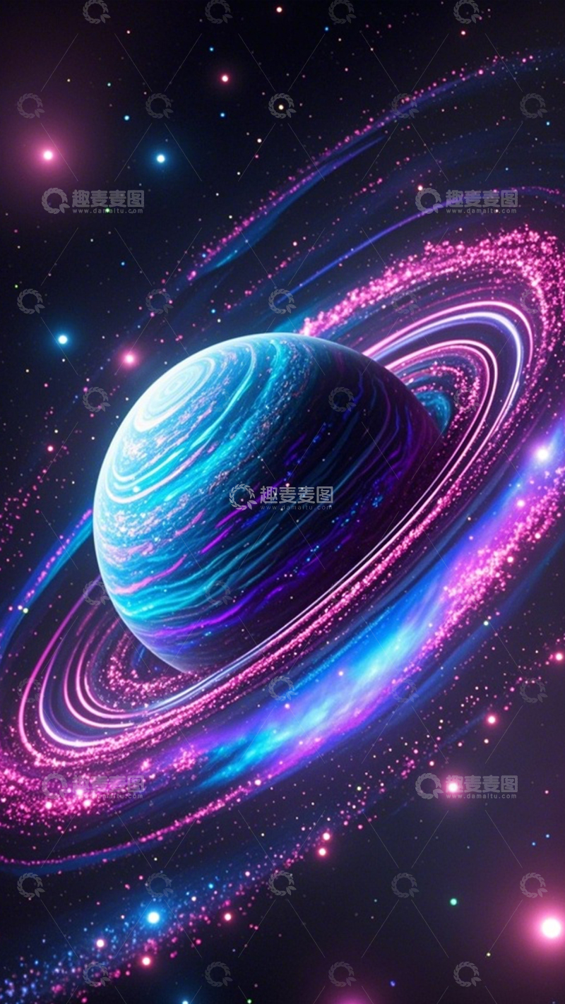 高清大图下载【趣麦麦图】星际蓝星科幻梦幻