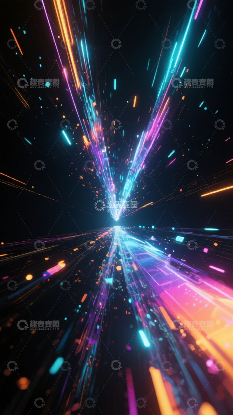 高清大图下载【趣麦麦图】霓虹光轨未来炫酷1