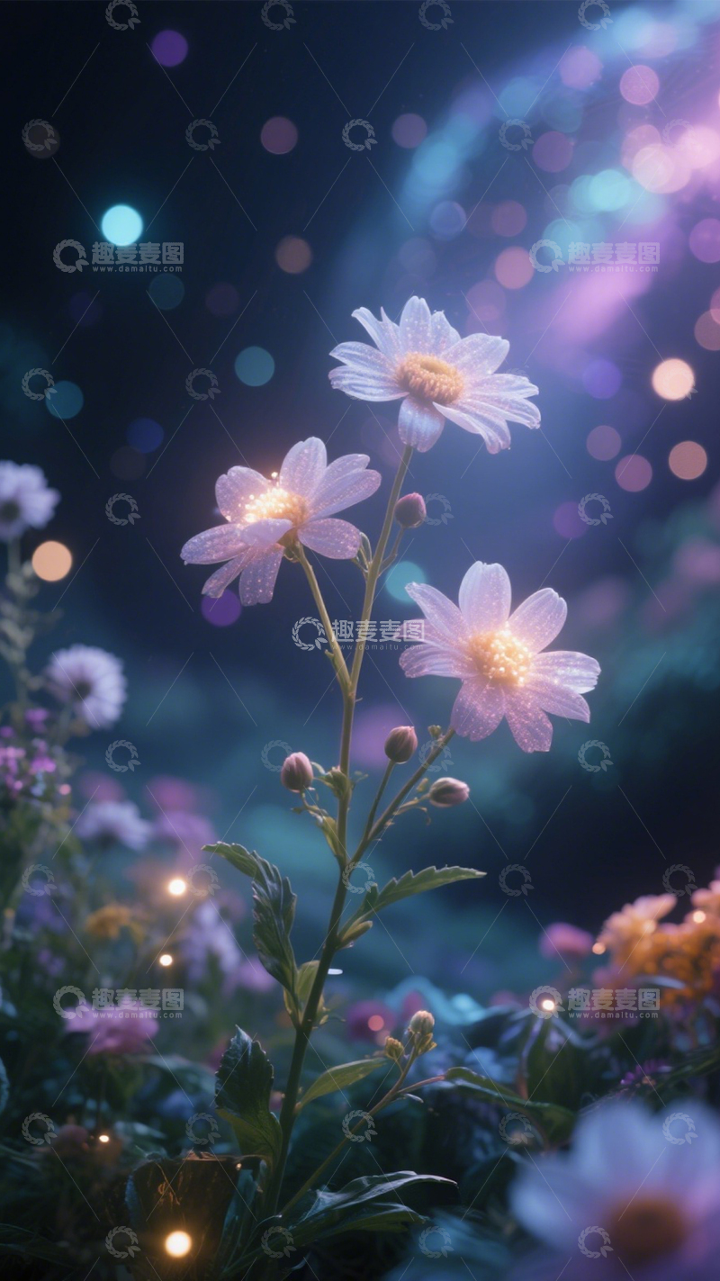 高清大图下载【趣麦麦图】星芒雏菊浪漫治愈3