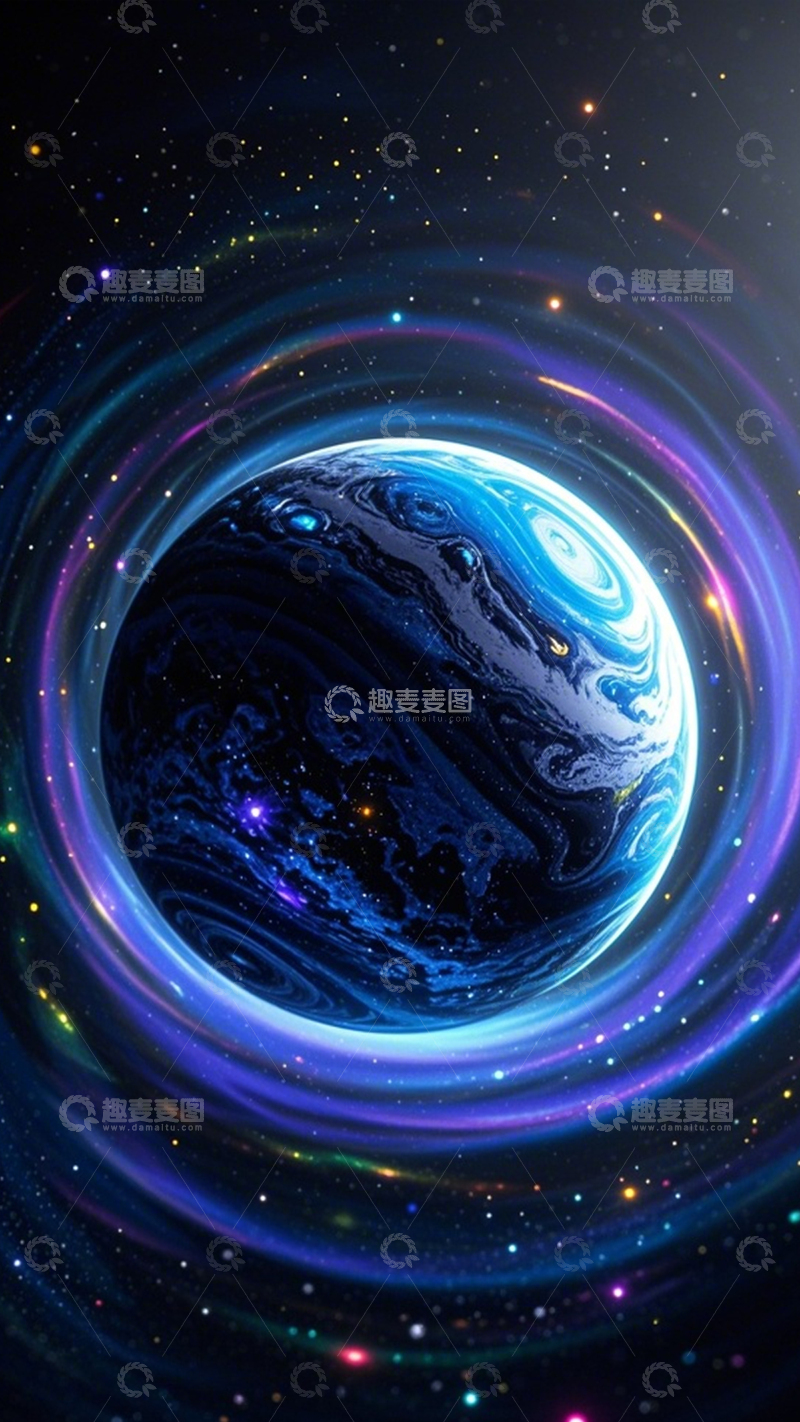 高清大图下载【趣麦麦图】星际蓝星科幻梦幻3
