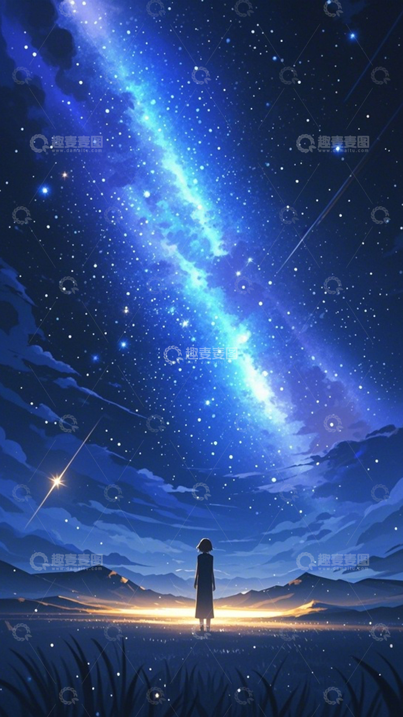 高清大图下载【趣麦麦图】星夜少女童话唯美