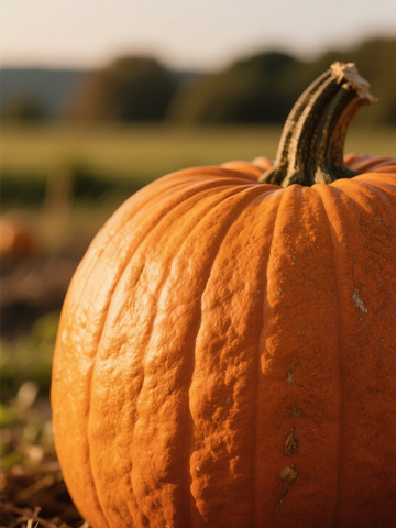 秋日田野南瓜特写摄影