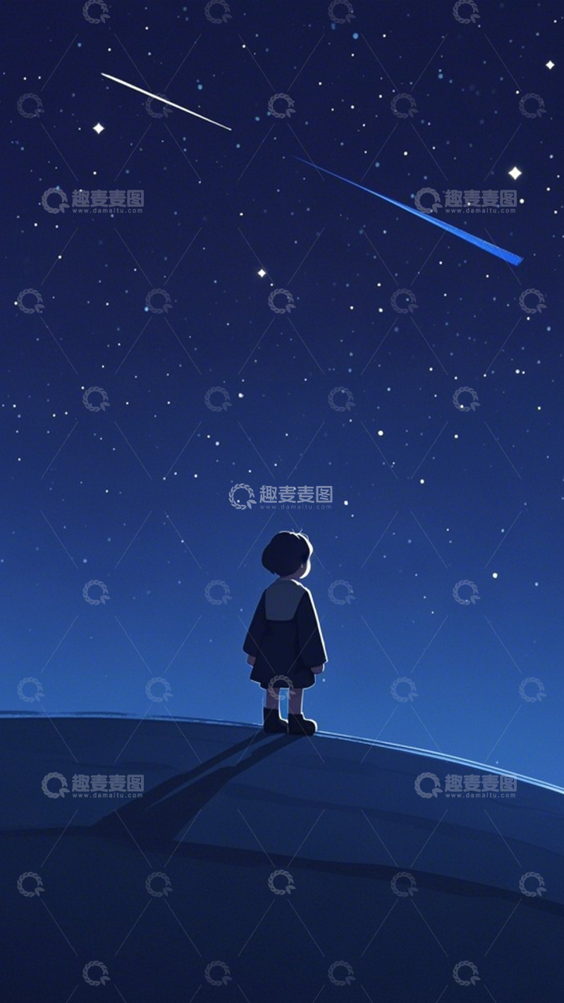 高清大图下载【趣麦麦图】星夜少女童话唯美1