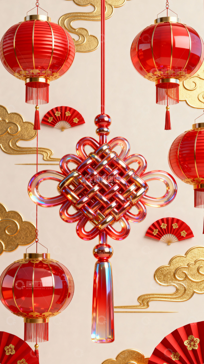 高清大图下载【趣麦麦图】 新年元旦春节背景_竖屏356