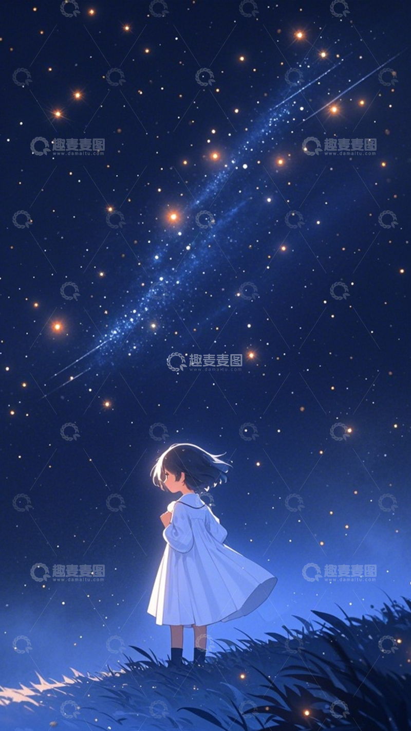 高清大图下载【趣麦麦图】星夜少女童话唯美2