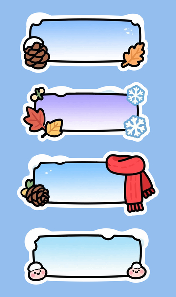 卡通秋日标签设计素材