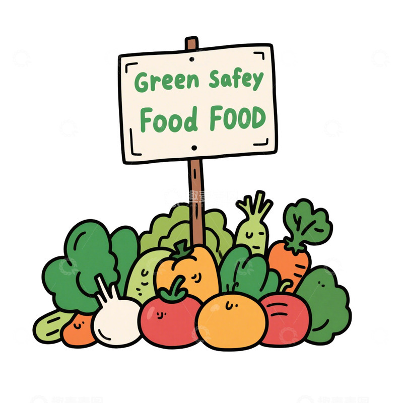 高清大图下载【趣麦麦图】绿色食品安全免抠元素