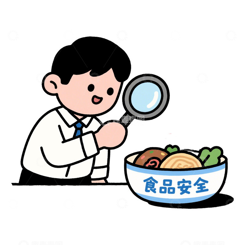 高清大图下载【趣麦麦图】食品安全检查免抠元素