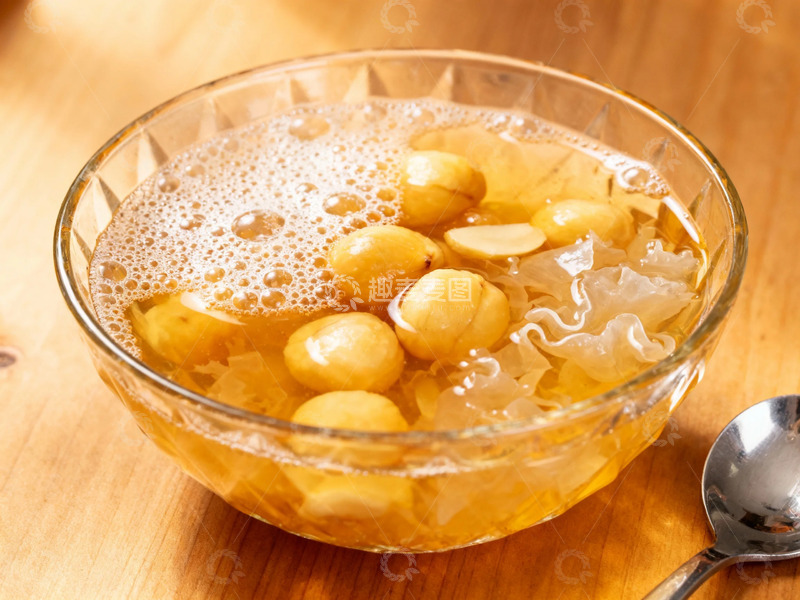 高清大图下载【趣麦麦图】透明碗装银杏莲子羹