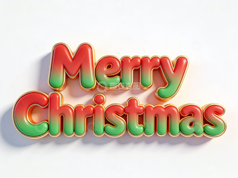 高清大图下载【趣麦麦图】彩色圣诞文字设计素材