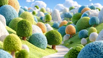 微缩景观绿草地