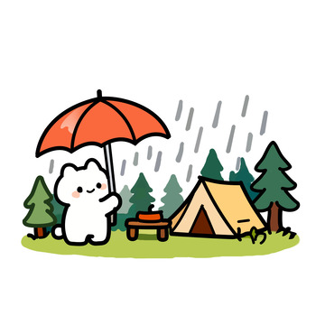 小兔子贴纸元素