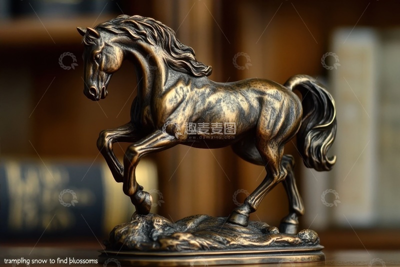 高清大图下载【趣麦麦图】黄铜制作的一匹马