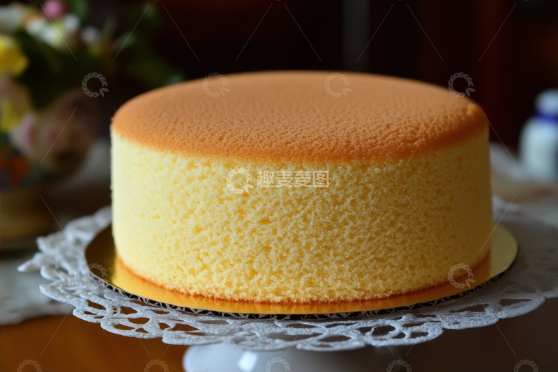 高清大图下载【趣麦麦图】松软的圆形蛋糕胚