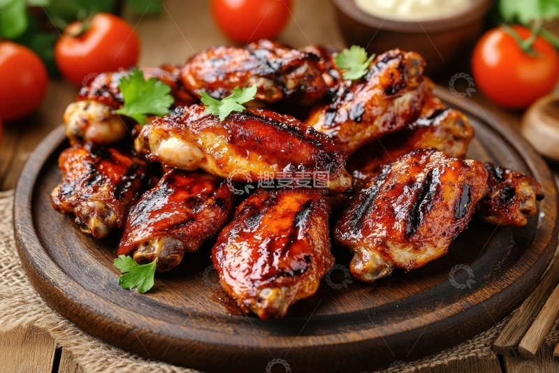 高清大图下载【趣麦麦图】一盘子红烧鸡翅