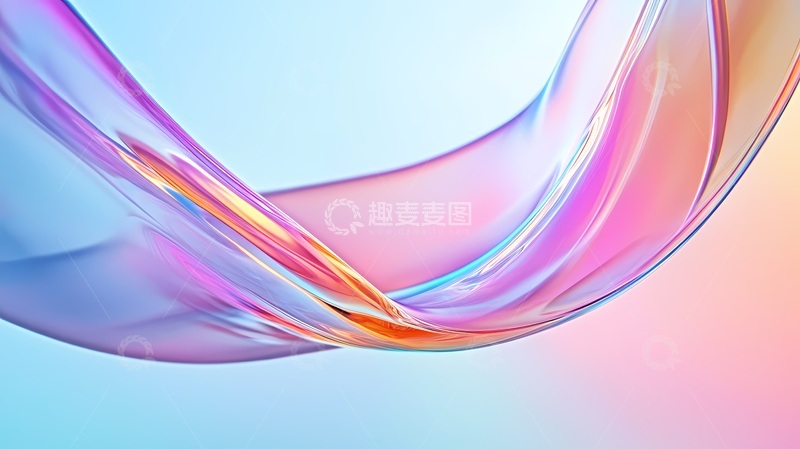高清大图下载【趣麦麦图】彩虹色流动抽象艺术图像