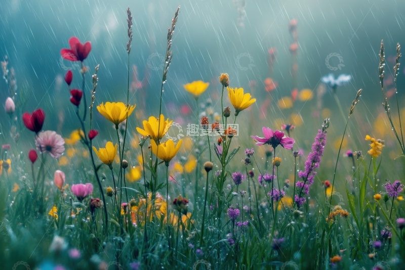 高清大图下载【趣麦麦图】一丛盛开的花草草木美景