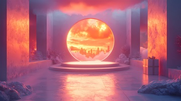 未来感城市景观展示场景