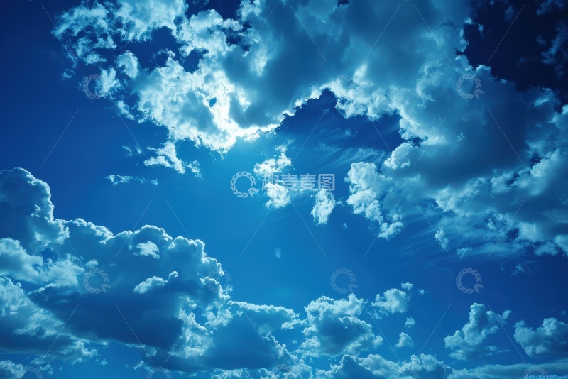 高清大图下载【趣麦麦图】湛蓝天空云朵美景