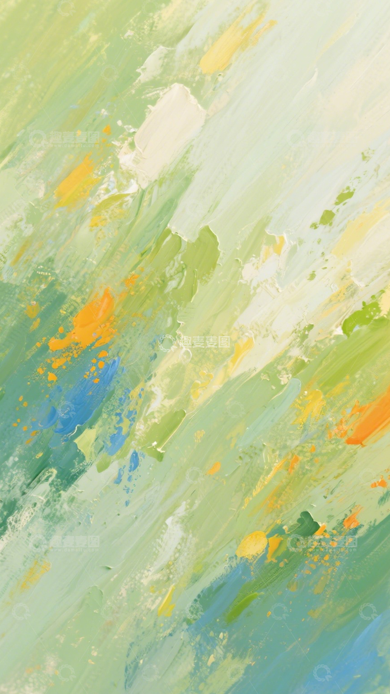 高清大图下载【趣麦麦图】青绿彩绘艺术抽象1