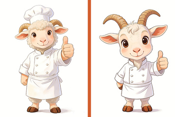 绵羊山羊卡通形象