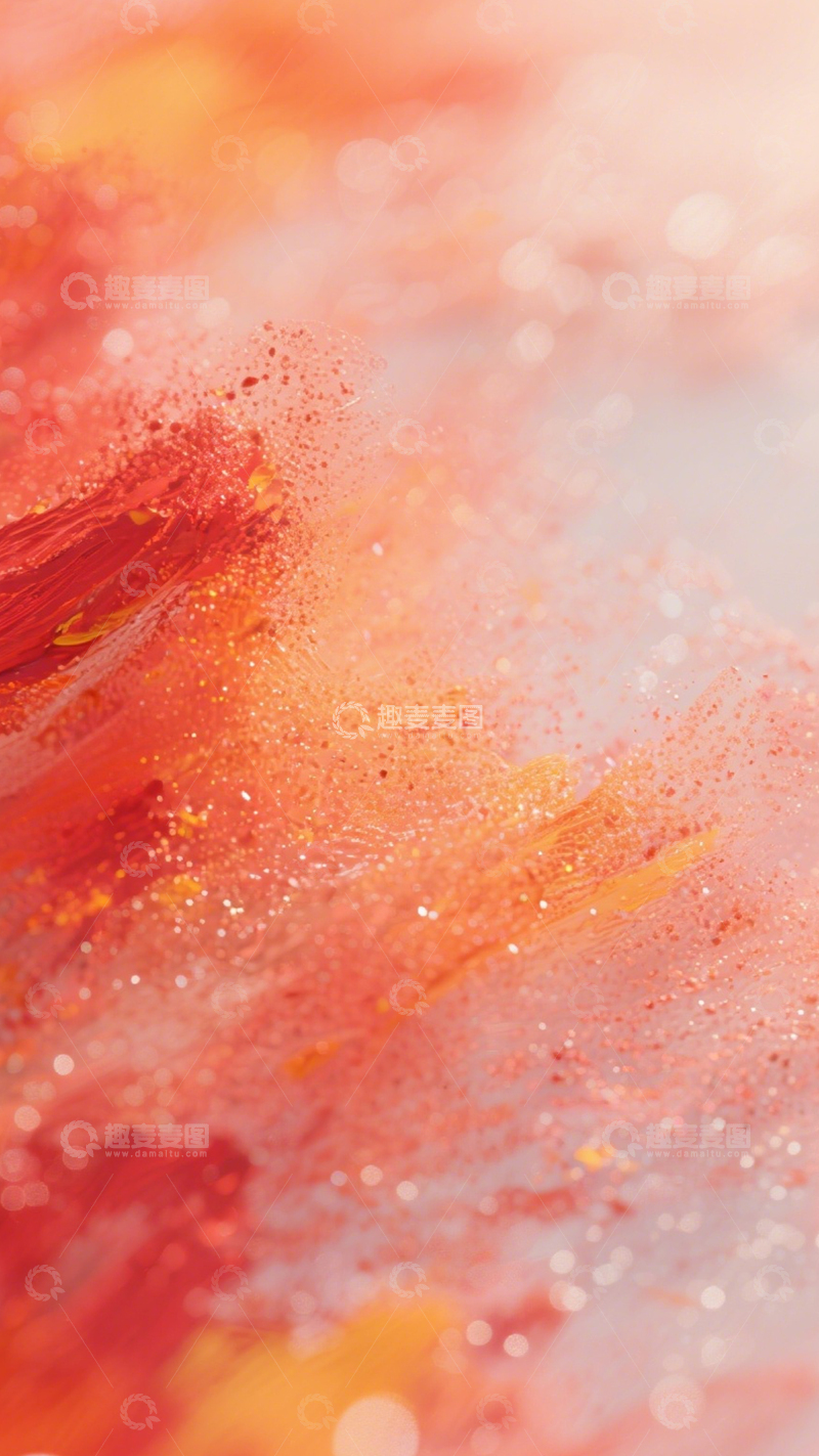 高清大图下载【趣麦麦图】炽红流彩热烈梦幻