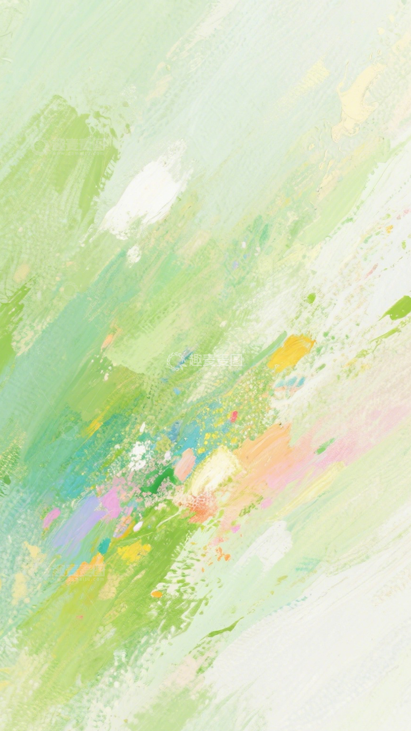 高清大图下载【趣麦麦图】青绿彩绘艺术抽象3
