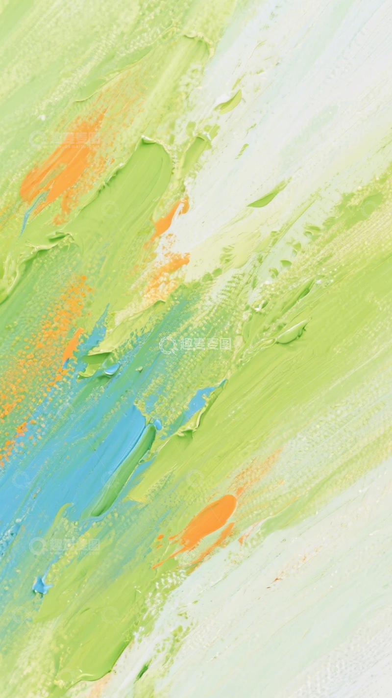 高清大图下载【趣麦麦图】青绿彩绘艺术抽象