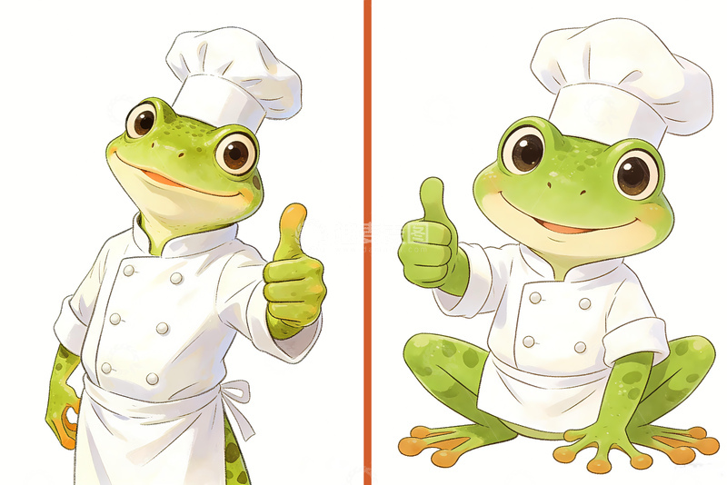 高清大图下载【趣麦麦图】青蛙牛蛙田鸡卡通