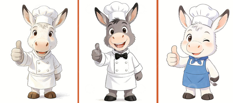 高清大图下载【趣麦麦图】小毛驴卡通形象