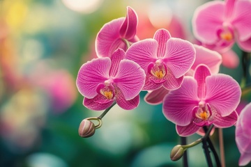 玫红色的蝴蝶兰