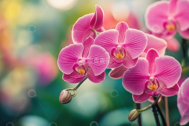 高清大图下载【趣麦麦图】玫红色的蝴蝶兰