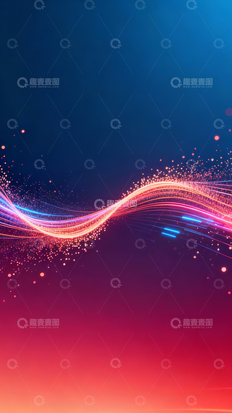 高清大图下载【趣麦麦图】红蓝光轨科技梦幻1