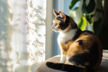 一只可爱的狸花猫