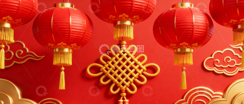 高清大图下载【趣麦麦图】新年元旦春节背景_宽屏071