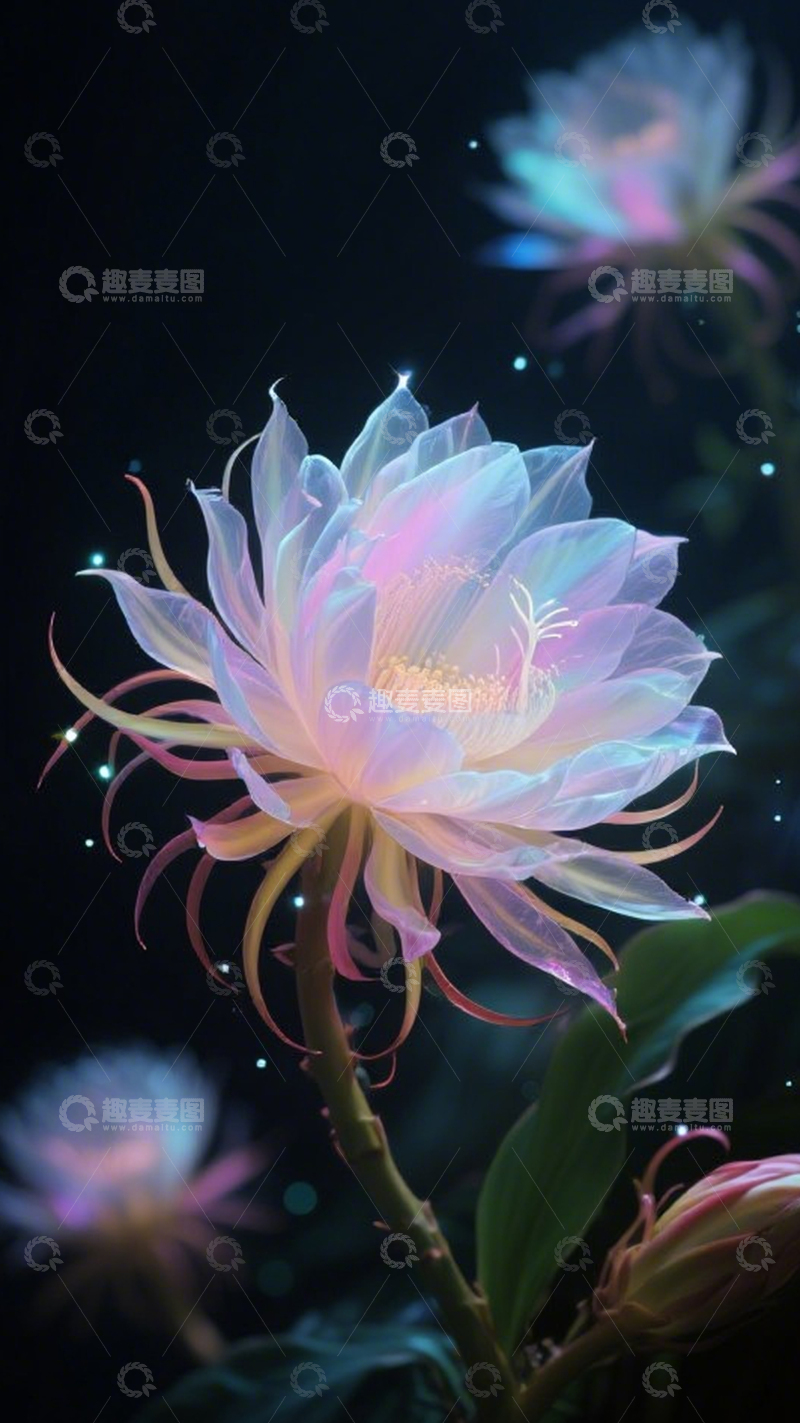 高清大图下载【趣麦麦图】幻彩夜花奇幻梦幻2