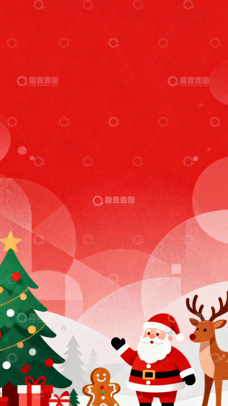 高清大图下载【趣麦麦图】圣诞红境节日喜庆2