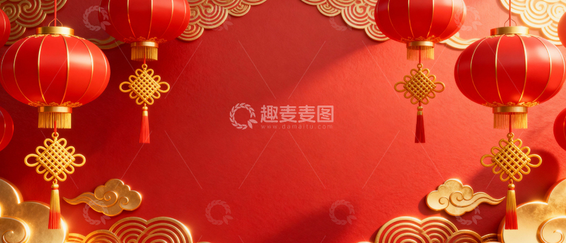 高清大图下载【趣麦麦图】新年元旦春节背景_宽屏135