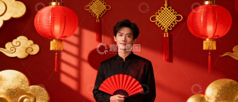 高清大图下载【趣麦麦图】新年元旦春节背景_宽屏103