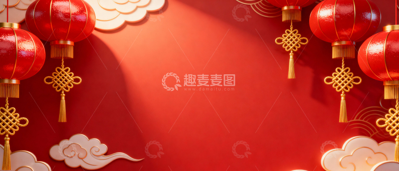 高清大图下载【趣麦麦图】新年元旦春节背景_宽屏122