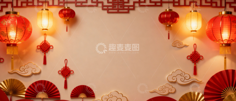 高清大图下载【趣麦麦图】新年元旦春节背景_宽屏112