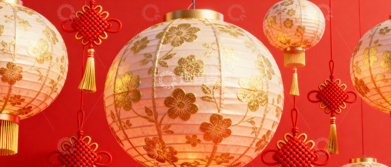 高清大图下载【趣麦麦图】新年元旦春节背景_宽屏124